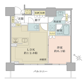 ブリリアタワー有明ミッドクロスの間取図