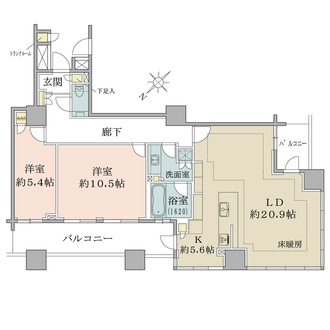 ブリリアマーレ有明の間取図