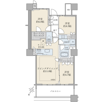 ブリリア有明スカイタワーの間取図