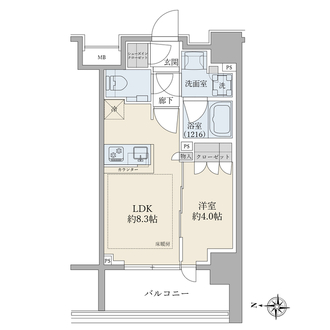 クレヴィア日暮里ザレジデンスの間取図