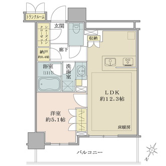 ブリリアタワー有明ミッドクロスの間取図