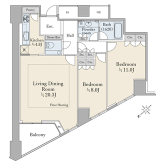 青山ザ・タワーの間取図