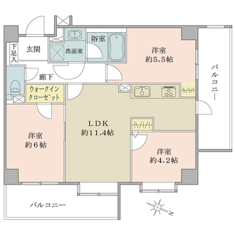 アールヴェール中村橋の間取図
