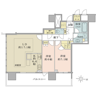 ブリリアタワー池袋の間取図