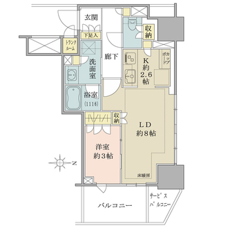 ブリリアタワー池袋ウエストの間取図