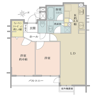 クアトロウーノ城北中央公園の間取図