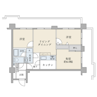パシフィック小豆沢Ｂ棟の間取図