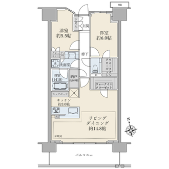 ブリリアシティ西早稲田の間取図