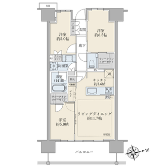 ブリリアシティ西早稲田の間取図