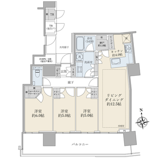 ブリリアタワー池袋の間取図