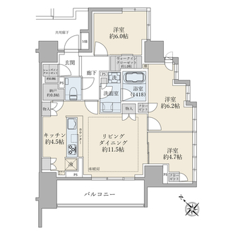 ザ・パークハウス板橋大山大楠ノ杜の間取図