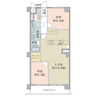 日商岩井国立マンションの間取図