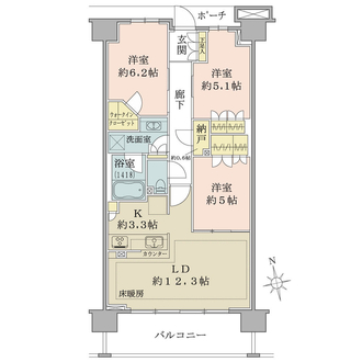 ブリリアシティ石神井台の間取図