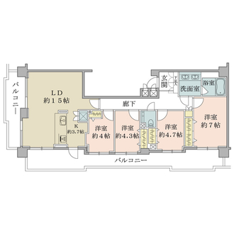 ヴェーゼント芦花公園の間取図