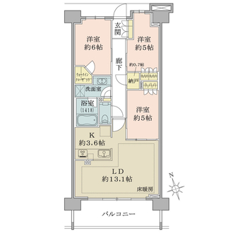 ブリリアシティ三鷹の間取図
