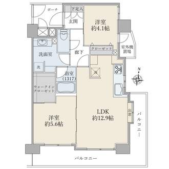 エフィーナ南麻布の間取図
