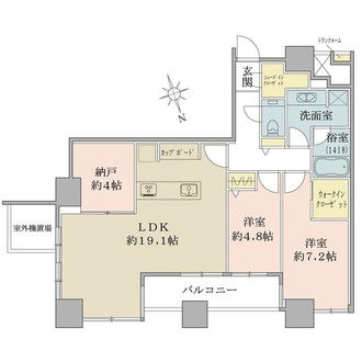 ＴＨＥ　ＴＯＷＥＲＳ　ＤＡＩＢＡ　ＥＡＳＴ棟　ザ・タワーズ台場　の間取図
