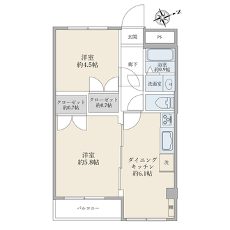 春江マンションの間取図