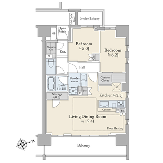 ブリリア上野松が谷の間取図