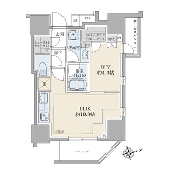 ブリリア上野ザ・レジデンスの間取図