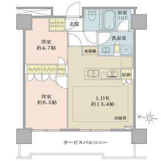 ＴＨＥ　ＹＯＫＯＨＡＭＡ　ＦＲＯＮＴ　ＴＯＷＥＲの間取図