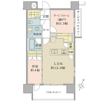 イニシアイオ西麻布の間取図