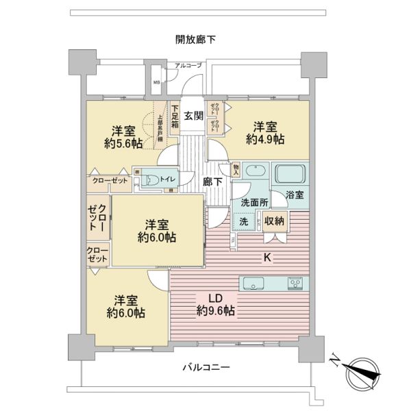 グローリアス春日井中央通の間取図