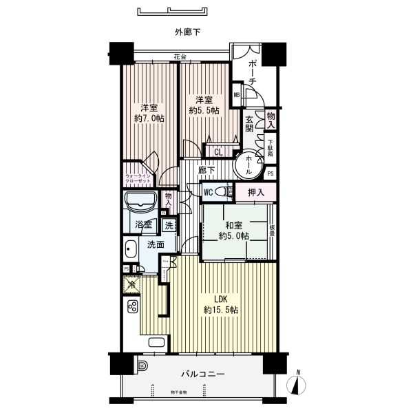 クレアシティ西神中央の間取図