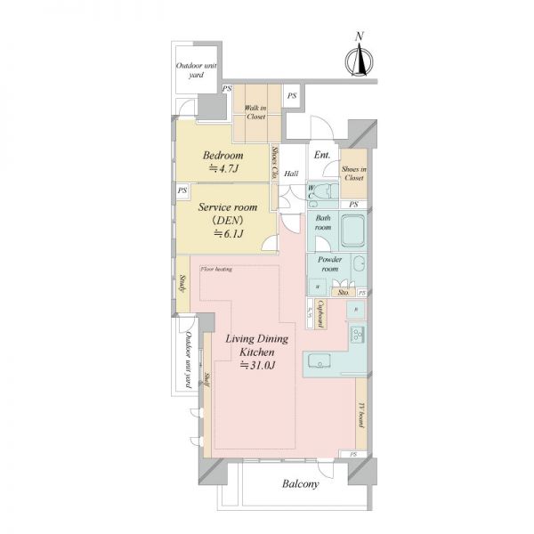 プラウドタワー名古屋伏見の間取図