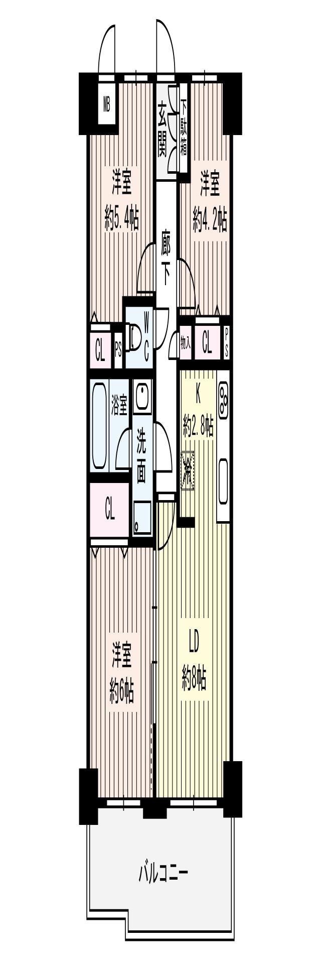藤和シティホームズ武庫之荘の間取図