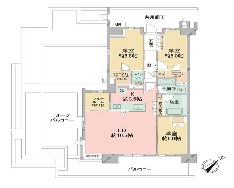 ザ・パークハウスオイコス新浦安の間取図