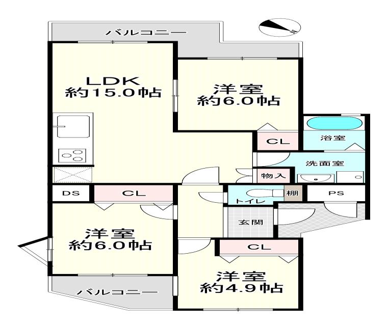 パレ武庫川の間取図