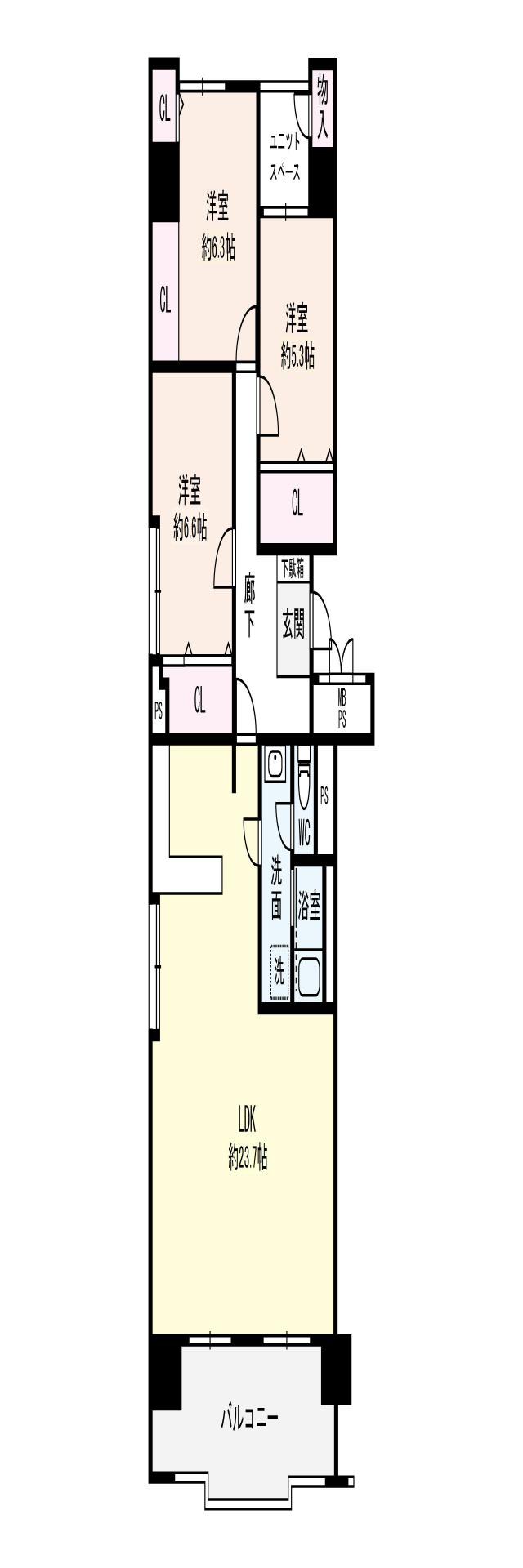 森之宮パークサイドコーポの間取図