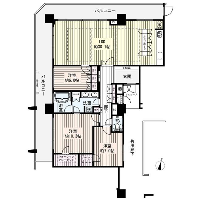 須磨コーストタワーの間取図