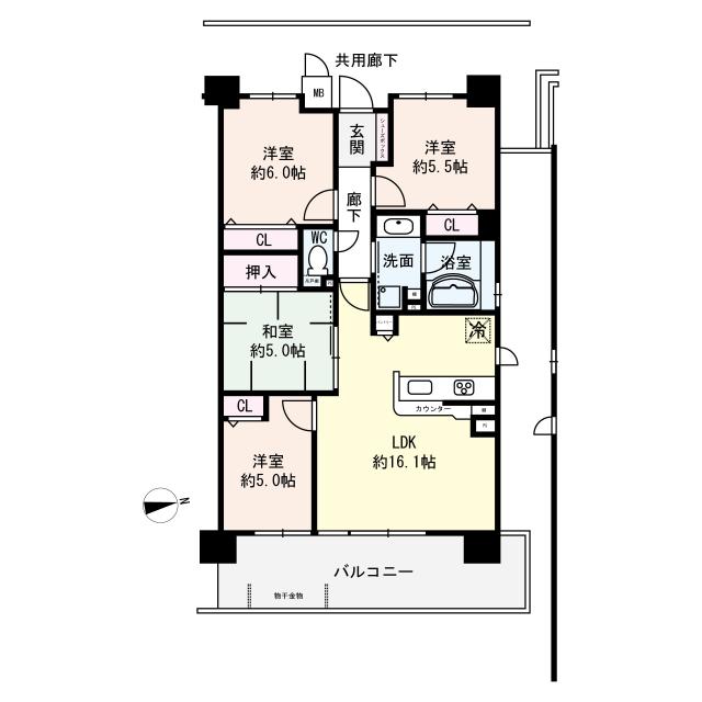 パデシオン伏見墨染の間取図