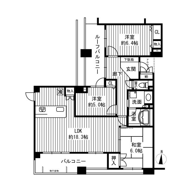 エーベル常光寺の間取図