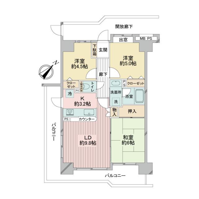 ディアナ弘明寺の間取図