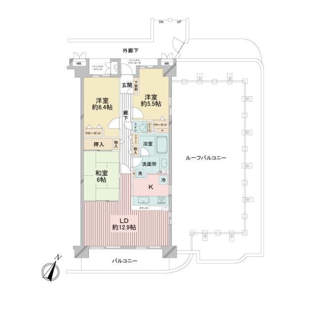 ネオハイツ船橋薬円台公園の間取図
