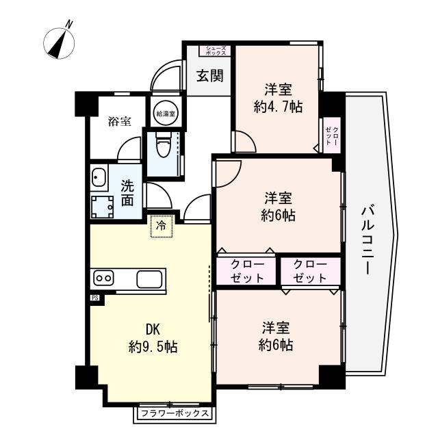ロワールマンションロゼ吉塚の間取図