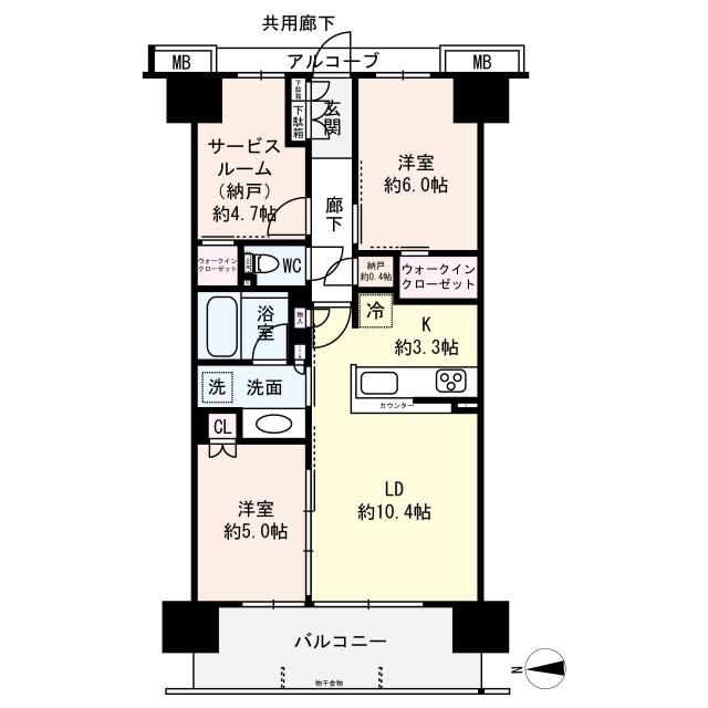 シティテラス鶴見緑地公園の間取図