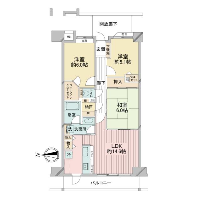 サンヴェール国分寺エスタシオンの間取図