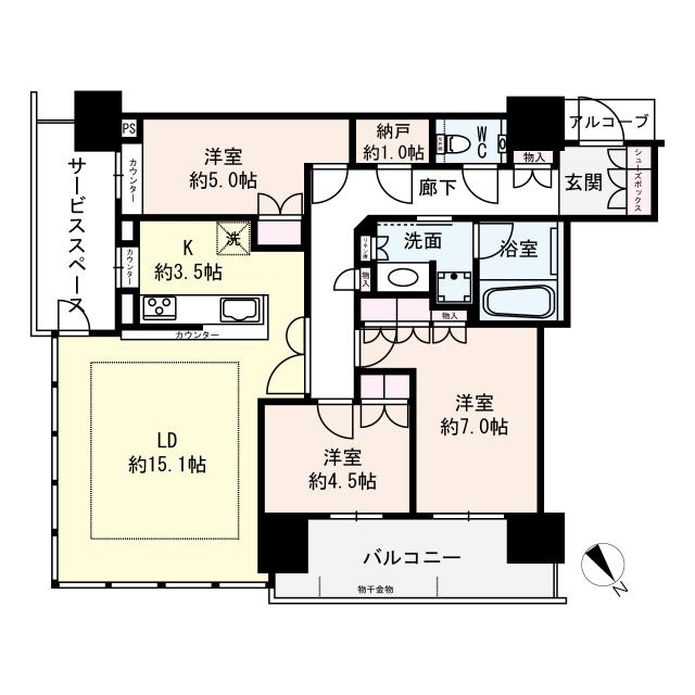 ザ・パークハウス中之島タワーの間取図