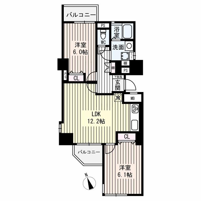 中山手セントポリアの間取図