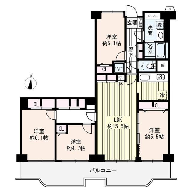 シャルム茨木の間取図