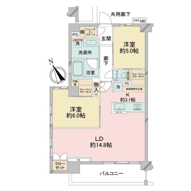 エクセレントシティ下総中山IIIプレシャスコートの間取図