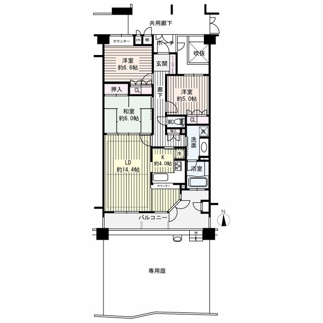 ローレルコート塚口町の間取図