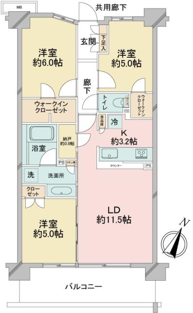 シティテラス横濱戸塚の間取図