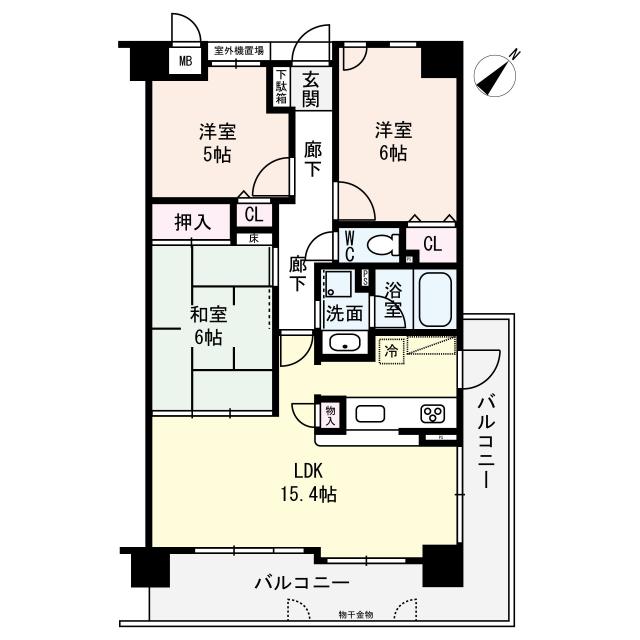 ベルデフラッツ守口SOUTHの間取図
