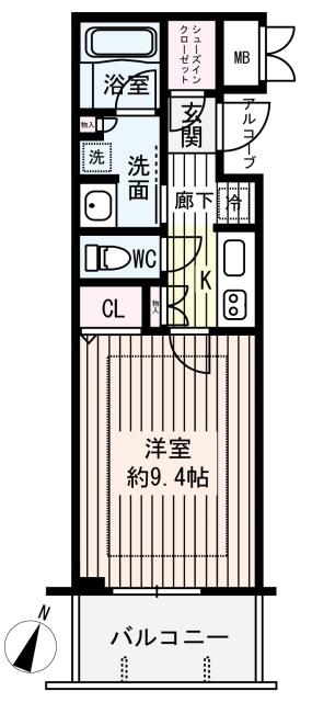 ジオグランデ梅田の間取図