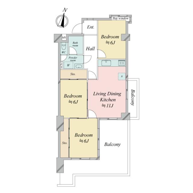 ユニーブル第2高針の間取図